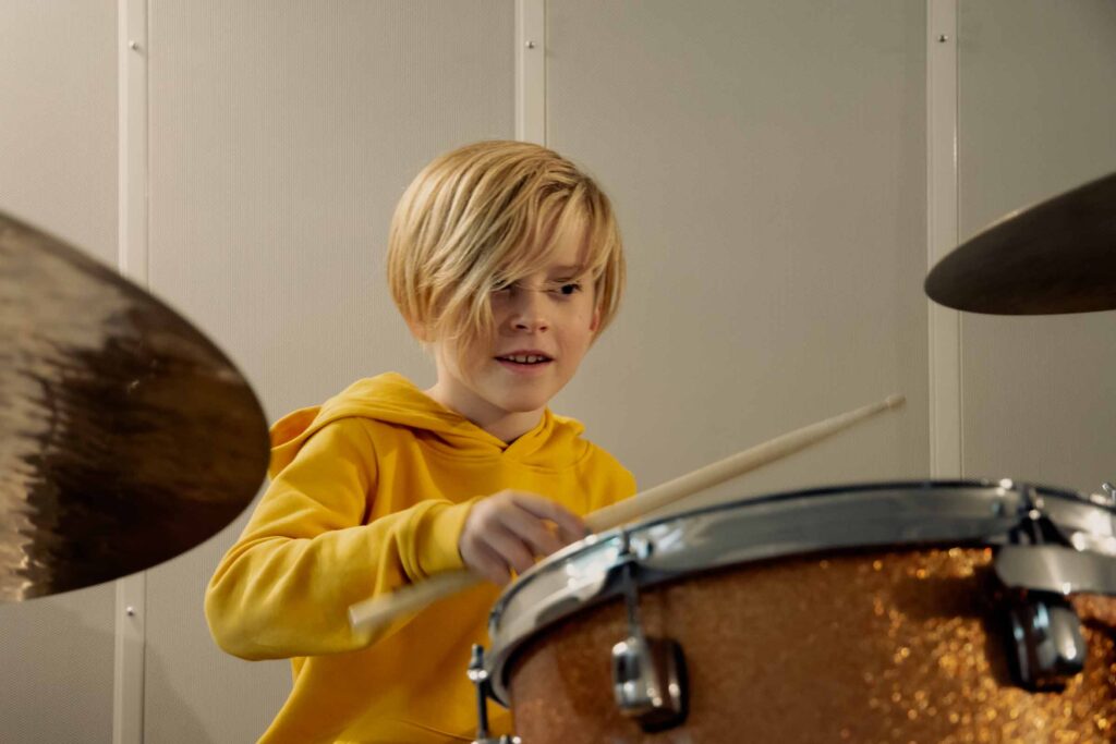 Drummen bij drumschool Paddepoel